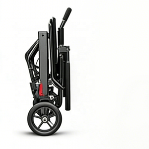<span class=keywords><strong>Fauteuil</strong></span> <span class=keywords><strong>roulant</strong></span> pliant léger en acier au carbone pour personnes âgées et enfants, avec mobilité portable - Product Image 3