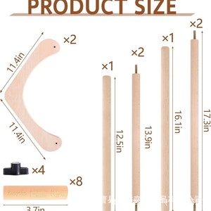 Wooden Embroidery <b>Stand</b> Adjustable Desktop Cross Stitch Frame Solid Wood Craft Display Rack For Sewing And Needlework - Product Image 3
