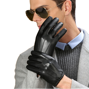Premium Quality Sheepskin Leather <b>Gloves</b> Black Plain Custom Winter <b>Warm</b> Outdoor Casual Beach Driving <b>Gloves</b> for Men - Product Image 3