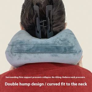 Портативная U-образная дорожная подушка для автомобиля и самолета, подушка для позвоночника, надувная подушка для шеи, воздушный артефакт для комфортного сна - Product Image 4
