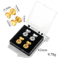 Attache d'oreille magique la moins chère pour boucles d'oreilles lourdes et tombantes R.GEM. 2 paires de rehausseurs d'oreilles confortables en acier inoxydable