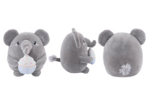 Peluche éléphant mignonne avec design cupcake, rembourrage en coton PP, doublure en maille, couverture pour bébé, enfants, cadeau et décoration de la maison - Product Image 5
