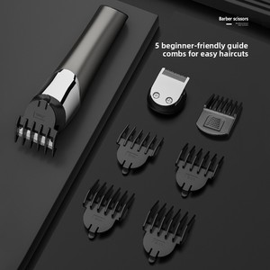 Cortadora de <span class=keywords><strong>Pelo</strong></span> <span class=keywords><strong>El</strong></span>éctrica Compacta con 5 Cuchillas Reemplazables, Pantalla LED, Resistente al Agua, Recargable Tipo-C, Larga Duración - Product Image 4