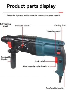 Perceuse à percussion électrique rotative 26mm filaire de haute qualité TGS 110v 220v SDS Plus outils électriques batterie à usage intensif - Product Image 2
