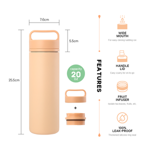ODM双壁水果输液水瓶304真空不锈钢定制品牌颜色保持冷热水瓶 - Product Image 2