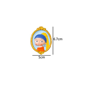 Mini poupée en plâtre personnalisée peinte à la main bricolage aimant de réfrigérateur coloriage enfants jouet <span class=keywords><strong>graffiti</strong></span> peint en blanc - Product Image 5
