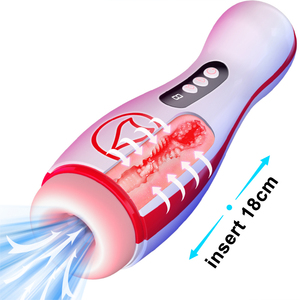 Automatic Male Masturbator,FOX Male Masturbator Cup with 10 Thrusting  Rotating Male Masturbators