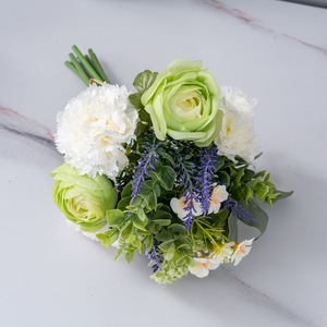Bouquet de fleurs artificielles Lu Lian pour décoration de mariage, arrangement portable en tissu tissé plastique, accessoires de photographie extérieure CF01366A - Product Image 3