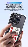 Casing Ponsel Mewah Desainer Ajaib Layar Eink 4 Warna NFC untuk iPhone 15 14 13 Pro Max, Casing DIY