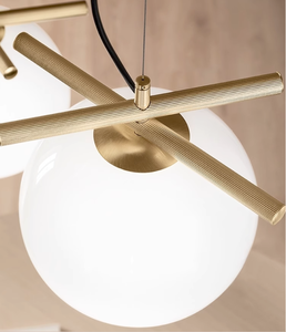 Lampadario Moderno Minimalista Elegante Creativo <span class=keywords><strong>a</strong></span> <span class=keywords><strong>Sfera</strong></span> Singola in Vetro e Rame con Temperatura Colore Regolabile <span class=keywords><strong>a</strong></span> LED per Camera da Letto - Product Image 4