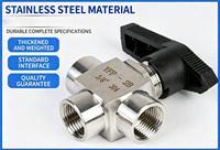 Vanne à bille en acier inoxydable 6000 PSI à 3 voies, vanne à filetage interne NPT 3/4 avec kits de réparation d'étanchéité pour distributeur de GNC