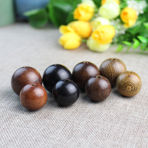 Wood Beads 25-30mm Round Polished For Bracelet Making - Product Image 1