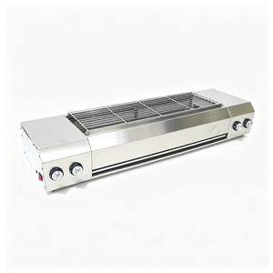 Restaurant Snack Shop Zoned Gas Griddle 2800W High Power Stainless Steel Non-Stick Flat <b>Cooking</b> <b>Grill</b> - Product Image 2