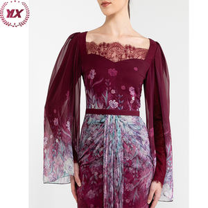 Kebaya musulman élégant, couleur rouge, vente en gros, mode moderne, baja Kurung malaisien, ensembles en Satin pour adultes, décontracté, moderne - Product Image 5