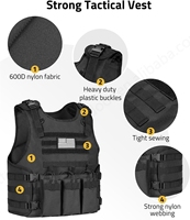 Gilet tactique pour homme CVLIFE, système réglable et à libération rapide, gilet amovible pour accessoires de chasse en plein air
