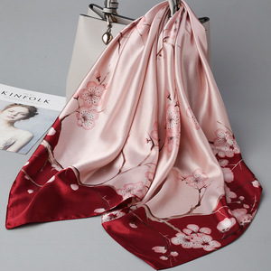 品牌奢华方巾最新丝巾印花披肩批发古典数码印花马丝巾 - Product Image 5