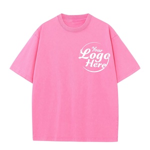 Camiseta de Manga Corta para Hombre, 240g, Personalizable, de Secado Rápido, Transpirable, Estilo Urbano, Hombros Caídos, Cuello Redondo, Doble Hilo, Algodón Puro - Product Image 1
