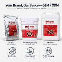 Sauce au riz pour nouilles de riz |   Base de Sauce Cantonaise pour Mijoteuse 1:1 à Mélanger avec de l'Eau Sachet/Drum - Durée de Conservation 12 Mois - Vente en Gros