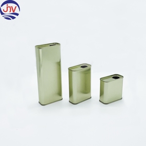 Wholesale jinko Custom Printed Empty <b>Small</b> Square 100ml 250ml 500ml Edible Oil Tinplate <b>Tin</b> Can - Product Image 2