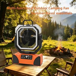 3 in 1 Camping Cooling <b>Mist</b> <b>Humidifier</b> Led Light Rechargeable Portable Tent Fan for Outdoor Travel Emergency - Product Image 5