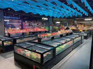 Congélateur d'îlot commercial de grande capacité pour supermarché Réfrigérateur combiné en verre à couvercle coulissant pour aliments congelés - Product Image 6