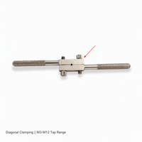 Clé à molette coulissante de type T 45 #   Porte-taraud réglable en acier à mâchoires carrées pour tarauds, alésoirs et extracteurs