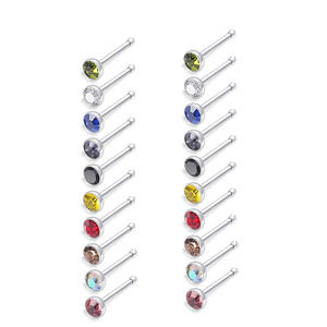 Ensemble de bijoux de corps de goujon de nez invisible d'<span class=keywords><strong>aiguille</strong></span> fine d'acier inoxydable de la mode des femmes 20G avec Piercing d'anneau de nez - Product Image 5
