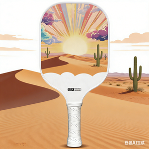 Raquette de pickleball personnalisée Pro Hybrid Shape en fibre de carbone brute avec noyau en nid d'abeille, portable, légère, surface rugueuse, pour l'extérieur - Product Image 1