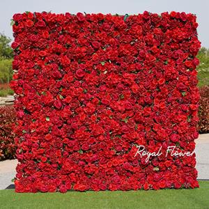 Silk Fabric Cloth Floral 3D Roll up Curtain Flower Wall Backdrop for Wedding Birthday Party Carnival <strong>Background</strong> - Product Image 3