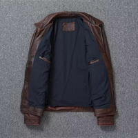 Veste en cuir pour homme 2026, épaisse et unie, coupe ajustée, fermeture éclair, manches classiques, manteau décontracté