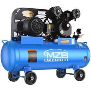 เครื่องอัดอากาศแบบลูกสูบขับเคลื่อนด้วยสายพาน Mzb 220V แบบหล่อลื่นด้วยน้ำมัน สำหรับงานอุตสาหกรรม ติดตั้งอยู่กับที่ พร้อมล้อ สำหรับซ่อมยานยนต์ - Product Image 5