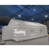 Tente gonflable imperméable, tente disco avec éclairage LED commercial, tente de fête de mariage gonflable pour l'extérieur