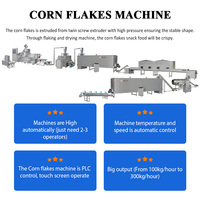 Machine automatique de fabrication de cornflakes pour adultes 100-120 kg/h, en acier inoxydable de qualité alimentaire, pour céréales de petit-déjeuner croustillantes et emballées en boîte