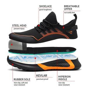 أحذية أمان جديدة منخفضة الارتفاع بمقاسات كبيرة، مضادة للصدمات والثقب، بمقدمة واسعة وأربطة أمامية، شبكية، مريحة وتنفس لجميع الفصول - Product Image 2