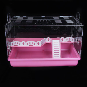 Cristal-<span class=keywords><strong>Zoo</strong></span> de cristal acrílico hámster doble plantas jaula para mascotas con decoraciones - Product Image 1