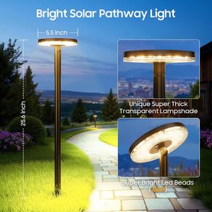 Lámpara Solar de Poste para Exteriores UFO de Alta Eficiencia con Batería de Litio-Ferrofosfato (LiFePO4) de Alta Calidad, 100W/200W/300W, IP65, con Sensor, Resistente al Agua, para Jardín - Product Image 5