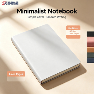 Carnet à couverture rigide minimaliste format A5, pages lignées, couverture en PU, reliure cousue, SHENG KANG PACKAGING - Product Image 1