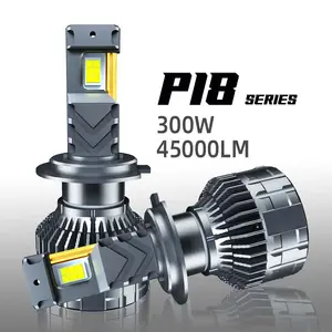 2023 P18 Super Bright Led Light 300W 45000LM 4575 Chip H1 H4 H7 H11 9005 9006 Bi-led Canbus No Error Car Led Headlight Bulb