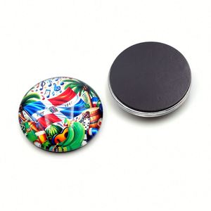 Factory Direct Customized Photos Round Glass Cabochon Magnet <b>Creative</b> <b>Gifts</b> Decoration Fridge Sticker - Product Image 1