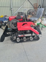 Micro-cultivateur multifonctionnel agricole sur chenilles de 25 CV, type eau et sécheresse, mini tracteur portatif