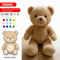 Porte-clés Vaudou en peluche personnalisé en tissu de coton de haute qualité, motif ours sorcière bicolore, thème Halloween, avec estampage doré