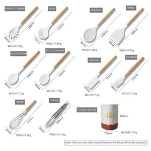 Wholesale Korean Unique Sustainable Baking Tool Accessories Wooden Handle <strong>Kitchen</strong> <strong>Stuff</strong> Non-Stick Silicone <strong>Kitchen</strong> Utensil Set - Product Image 2