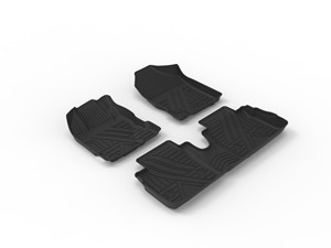 พรมปูพื้นรถยนต์ Autobo สำหรับ Toyota Vios <span class=keywords><strong>FS</strong></span> Hatchback ปี 2017-2022 ผลิตจากวัสดุ TPE สำหรับทุกสภาพอากาศ ชุดเต็ม กันน้ำ 100% ทำความสะอาดง่าย - Product Image 2