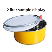 Seaux de peinture et de revêtement 2L 4L 6L, Fûts métalliques en fer blanc Hualan Chemical pour adhésifs, avec bouchon, pinceau et finition brillante