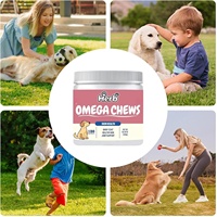 ODM/OEM Onega 3 pour chiens et chats, supplément nutritionnel pour animaux de compagnie, comprimés à mâcher souples au calcium et à la vitamine D pour la santé de la peau et du pelage, digestion sensible