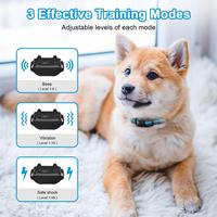 Collar de entrenamiento para perros de gran venta 2025 con pitido remoto, Collar de choque vibratorio, Collar de Control de ladridos para perros, tren 2 perros, superventas AMZ