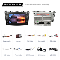KLYDE Multimédia de voiture pour Mazda 3 (2009-2012) Android Auto Wireless Carplay GPS Stereo Function Dashboard Placement DVR USB