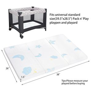 Cuna y colchón Premium de estilo triple para niños pequeños-CertiPUR-EE. UU. Se adapta a la cuna de bebé estándar de tamaño completo y cama para niños pequeños - Product Image 2