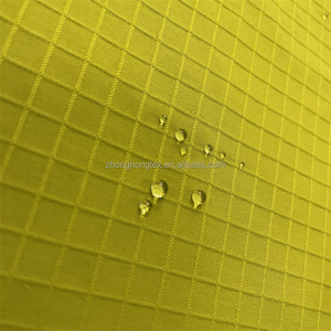 Lớn lưới Jacquard vải 1cm kiểm tra Ripstop Polyester hình dạng Bộ nhớ vải <span class=keywords><strong>165gsm</strong></span> sử dụng cho Windproof Áo khoác - Product Image 6
