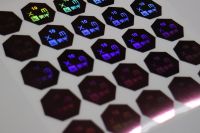 Stiker Hologram 3D buatan khusus keamanan antipalsu Void Label kode QR Anti air stiker holografik untuk jam tangan bentuk kustom